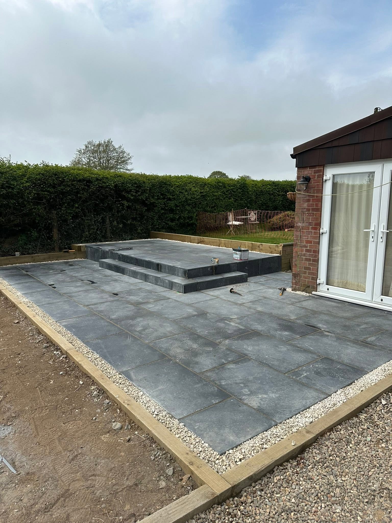 Finished garden landscaping project