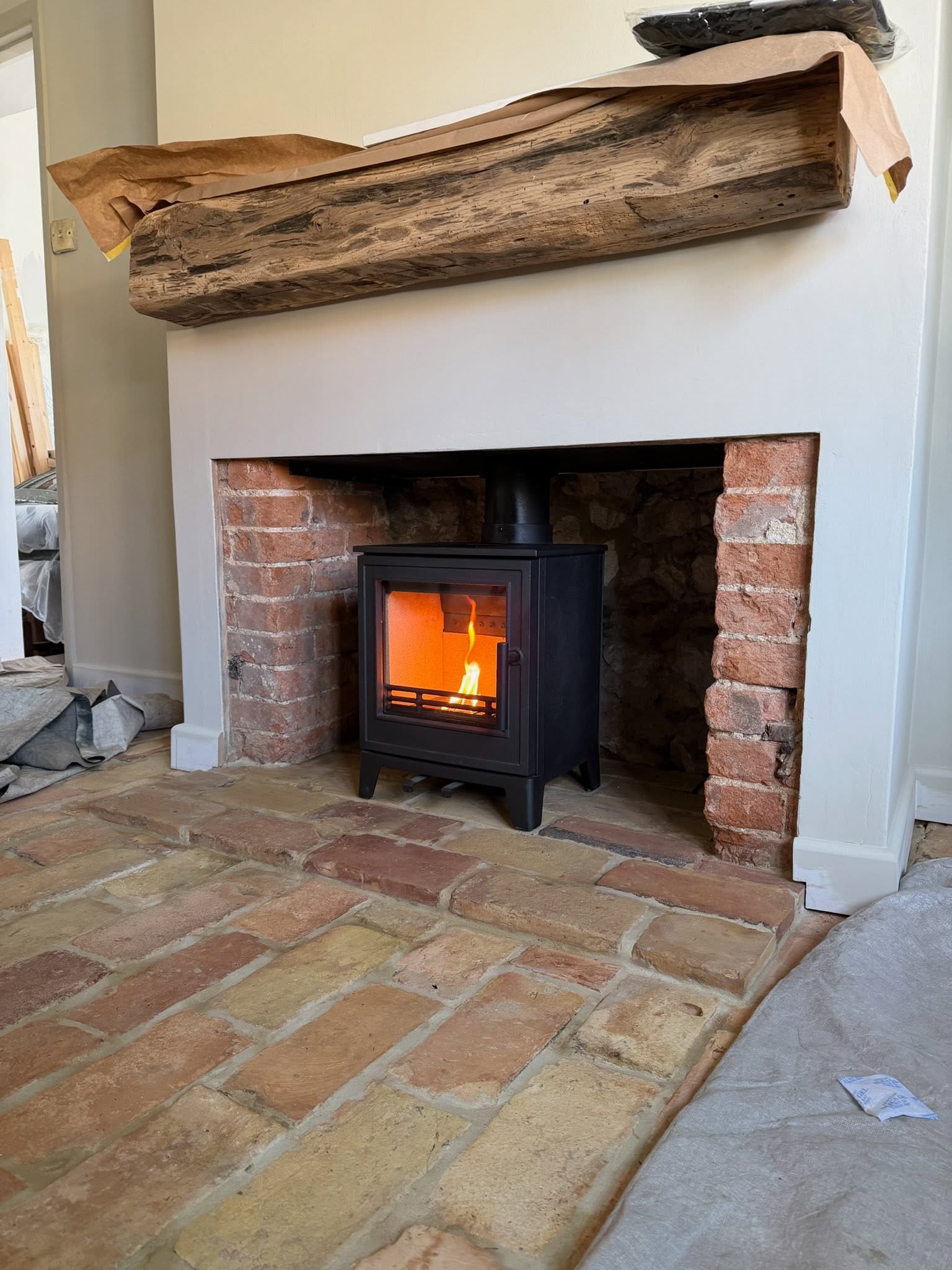 Wood burner installation
