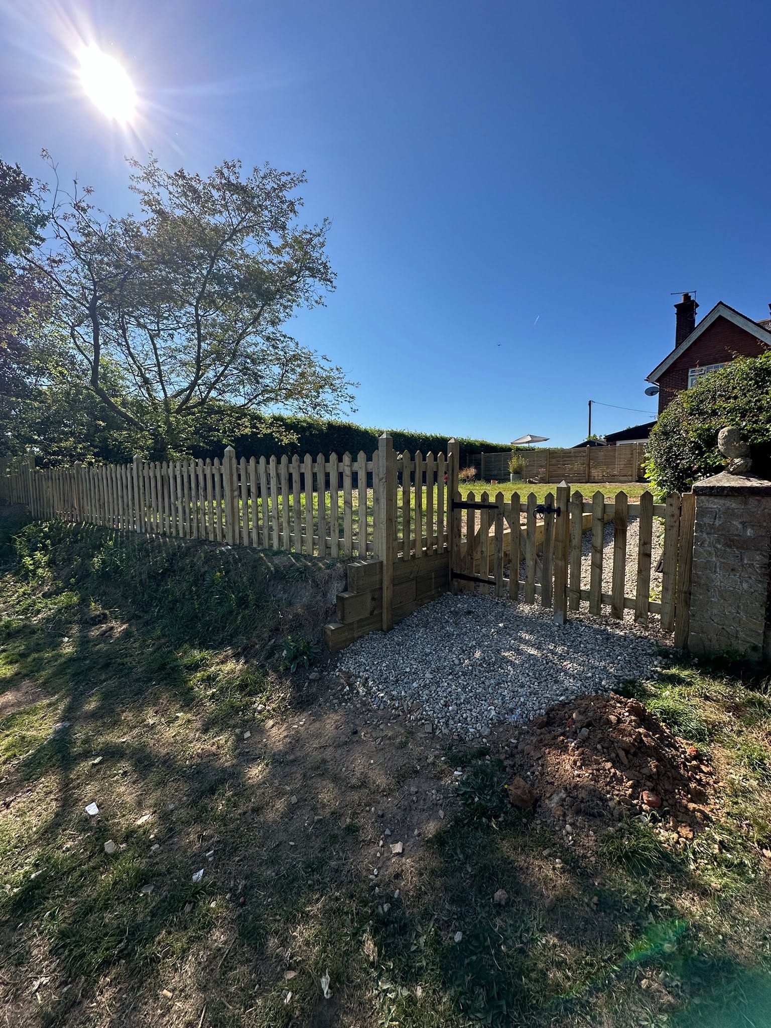 Completed landscaping project